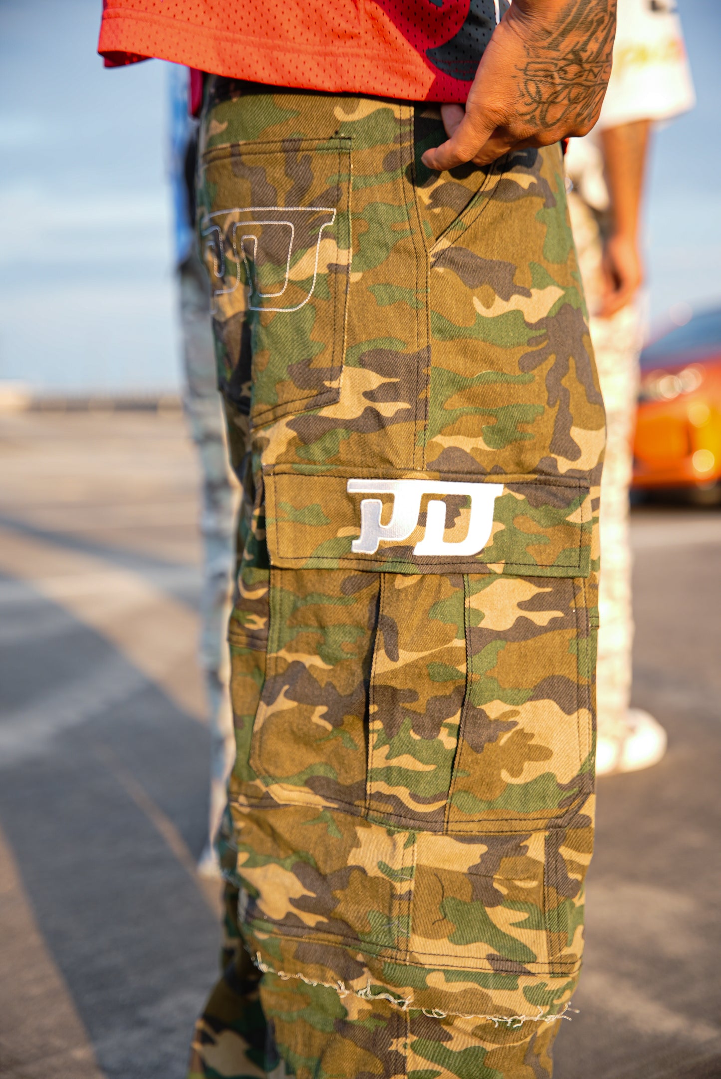 Camo Cargo Pants/Shorts (Brown)