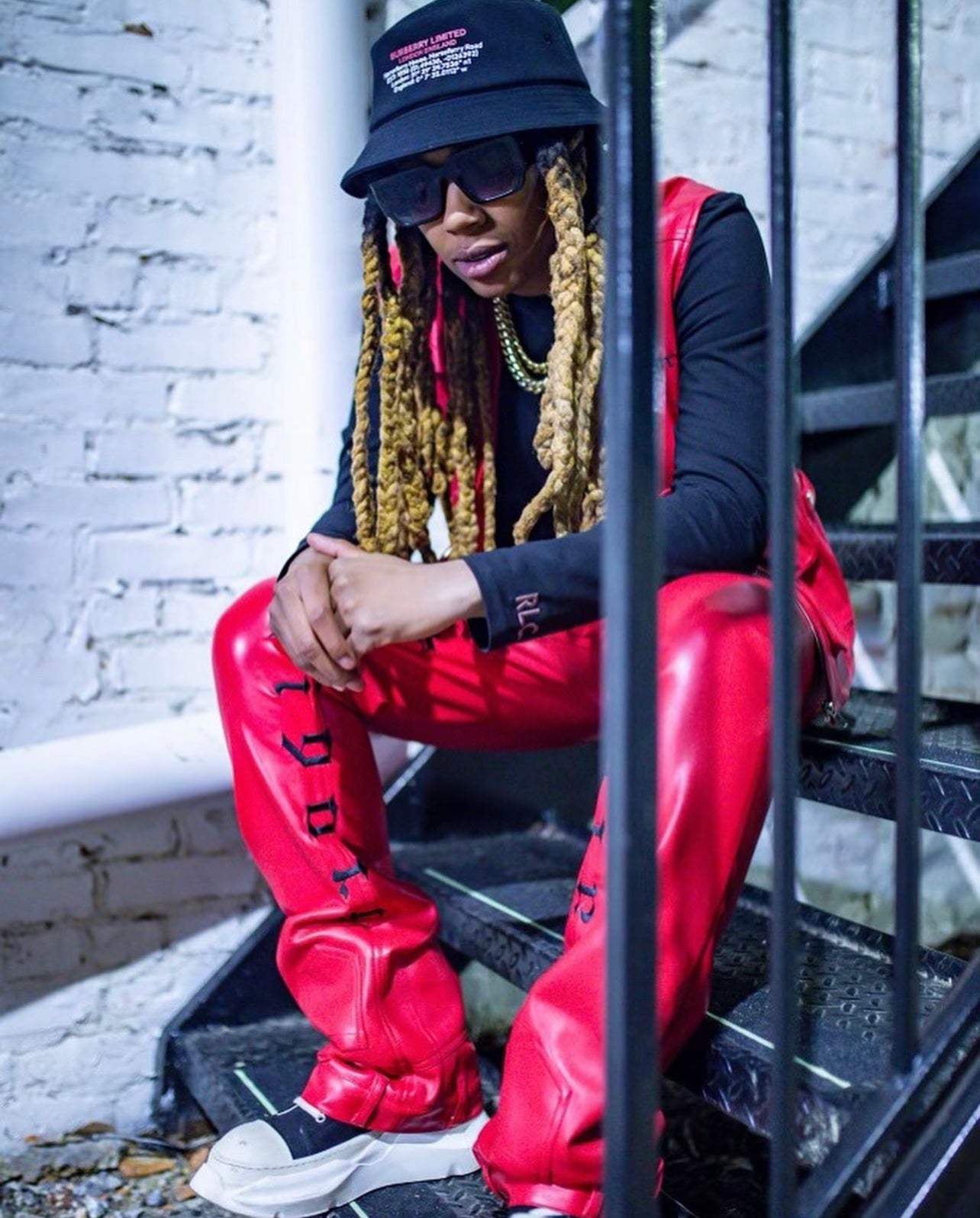 Leather Vest (Red )