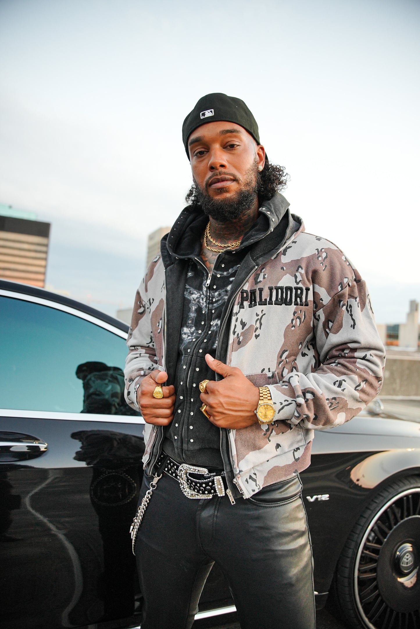3 Layer Chip Camo Hoodie