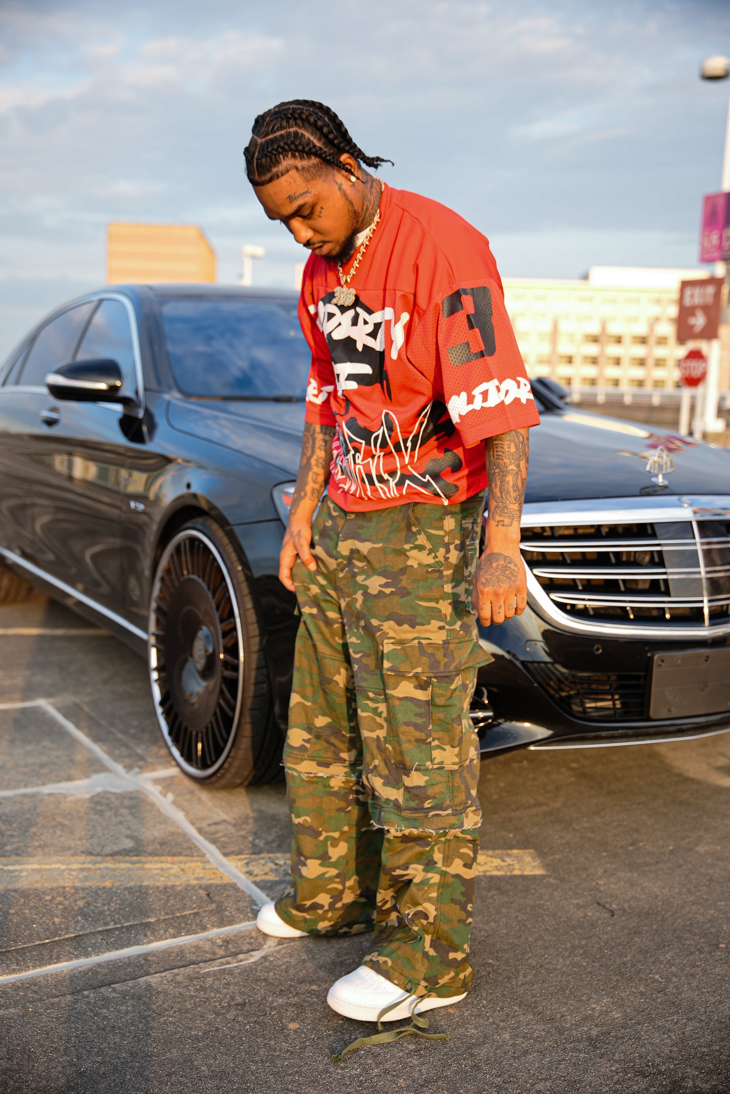 Camo Cargo Pants/Shorts (Brown)