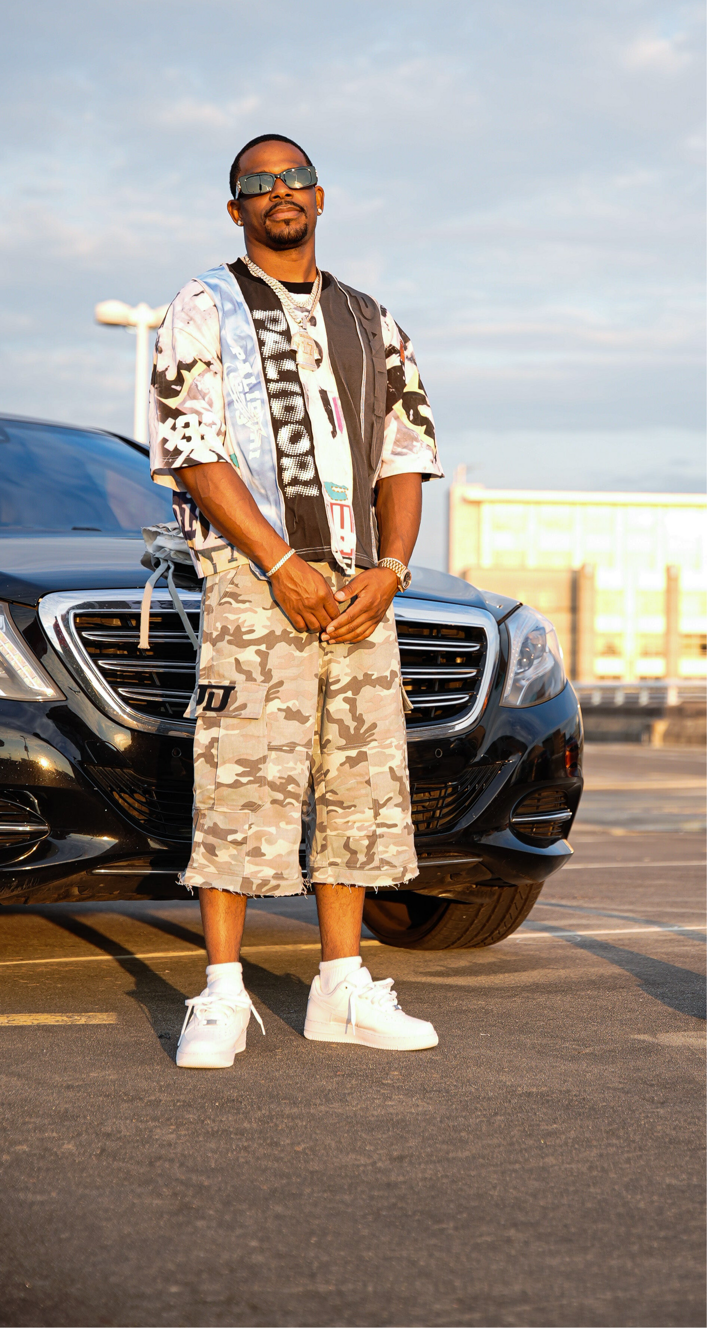 Camo Cargo Pants/Shorts (Gray)