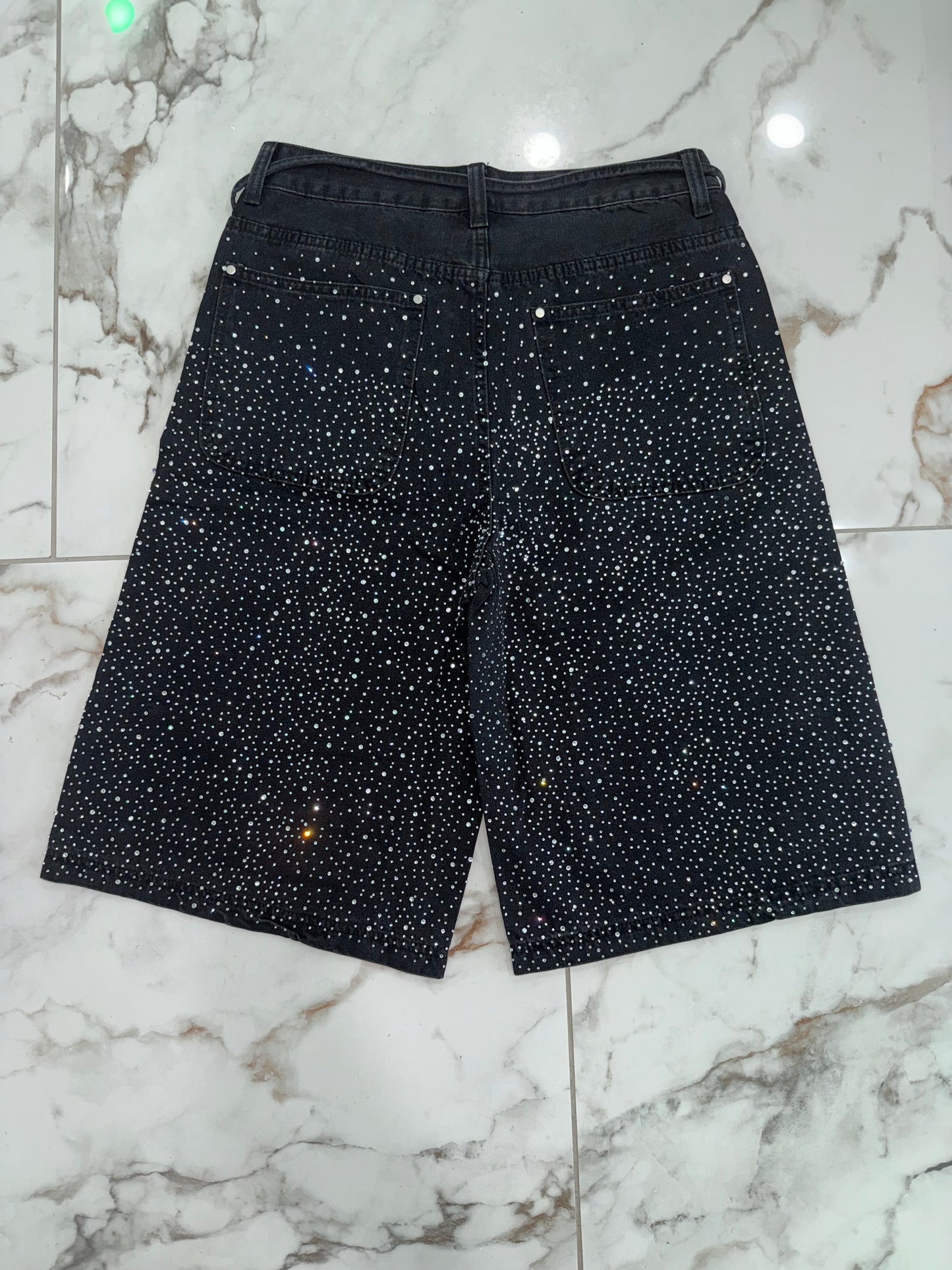 Baggy Jorts w/Diamonds (Black)