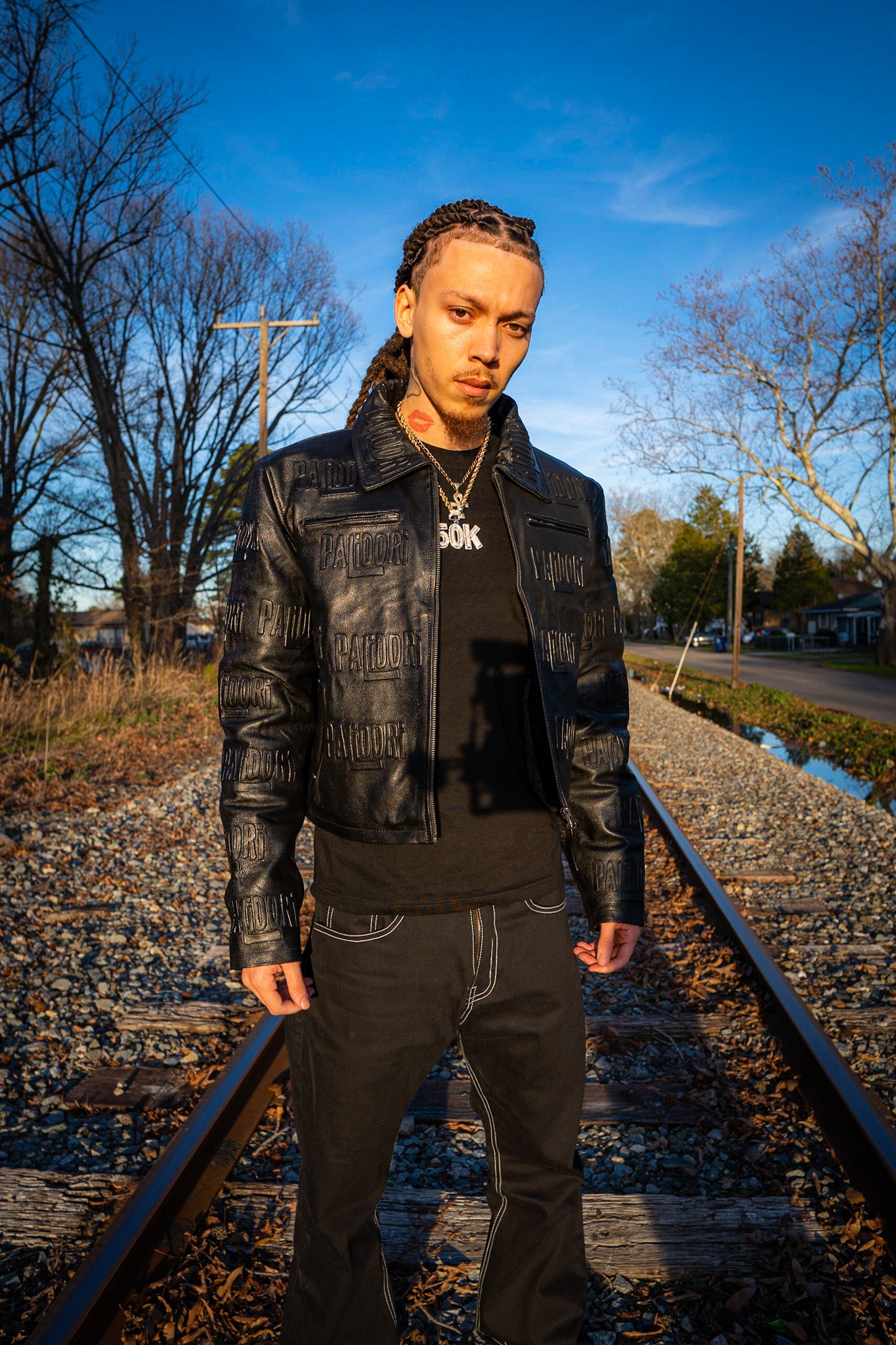 Leather Biker Crop Coat