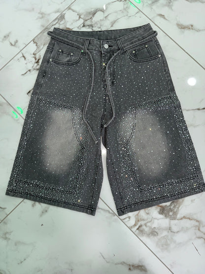 Baggy Jorts w/Diamonds (Gray)