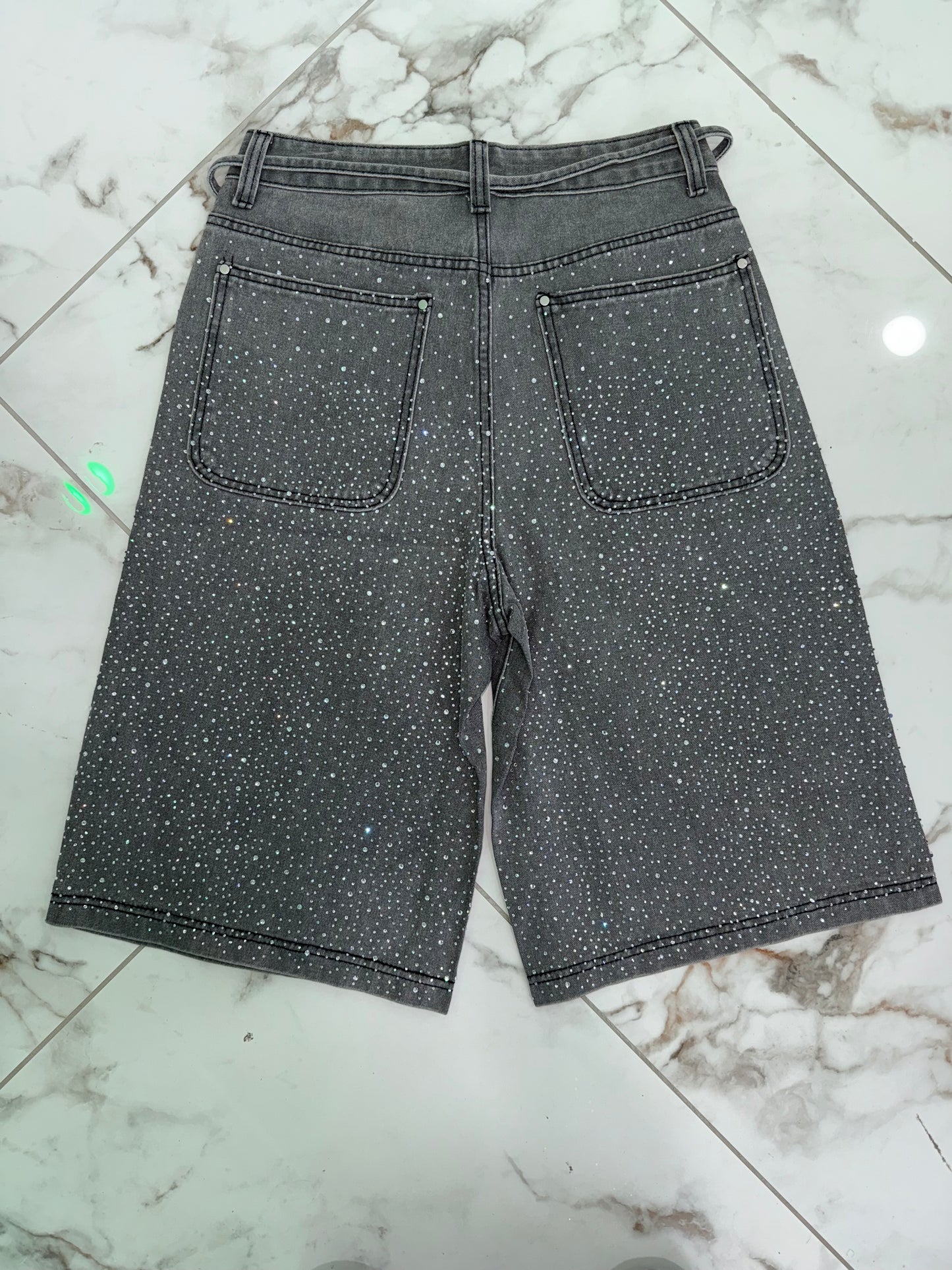 Baggy Jorts w/Diamonds (Gray)