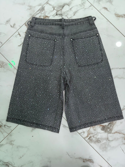 Baggy Jorts w/Diamonds (Gray)