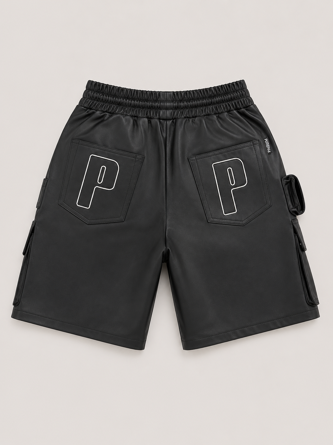 Leather Cargo Shorts
