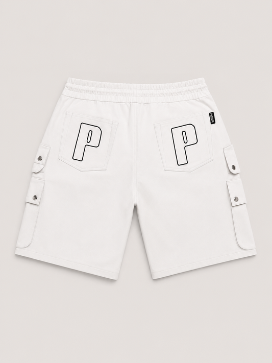 Leather Cargo Shorts
