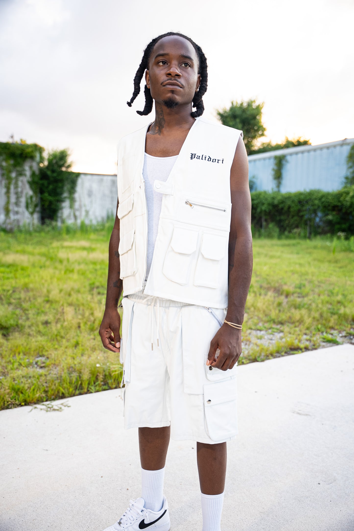 Leather Cargo Shorts