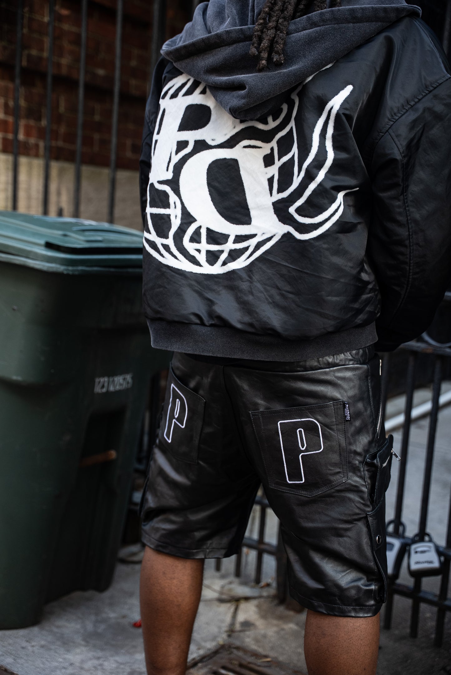 Leather Cargo Shorts