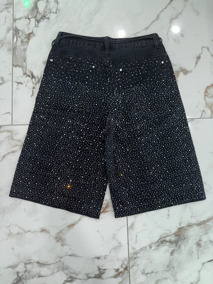Baggy Jorts w/Diamonds (Black)
