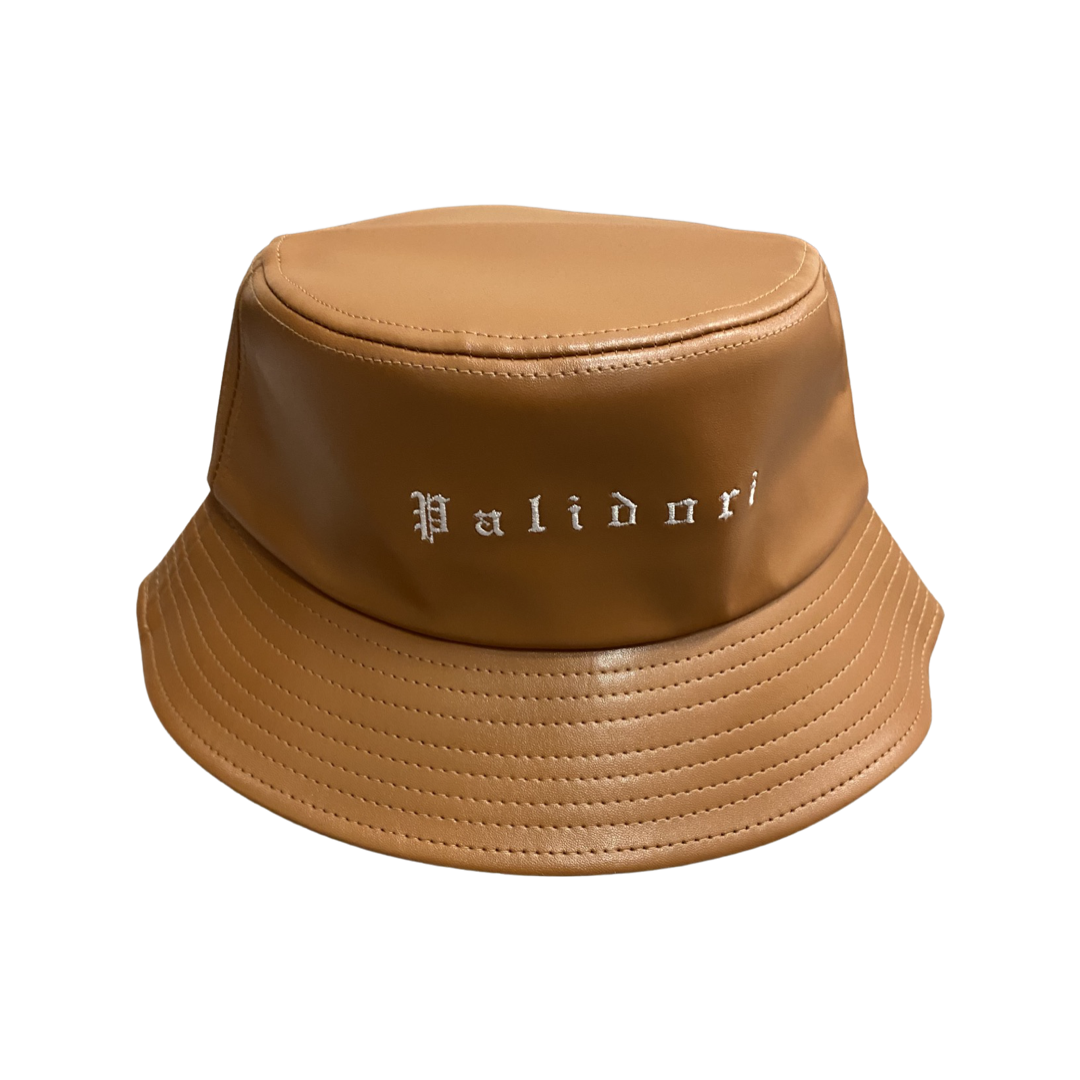 Leather Bucket Hat (Brown)
