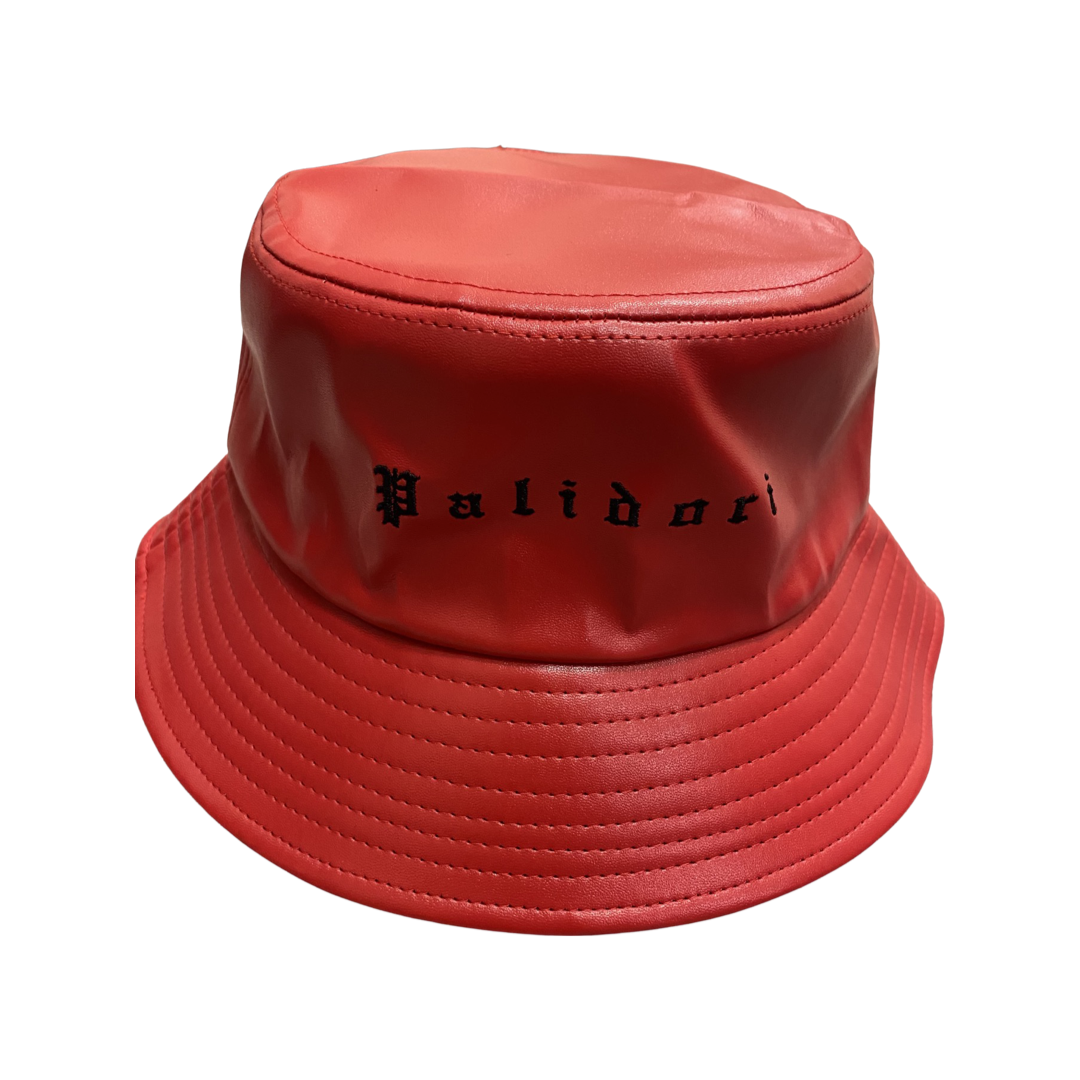 Red leather bucket hat – Muah's World Boutique