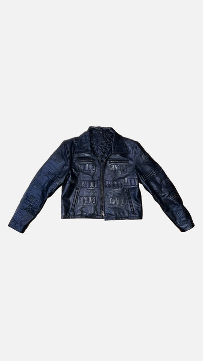 Leather Biker Crop Coat